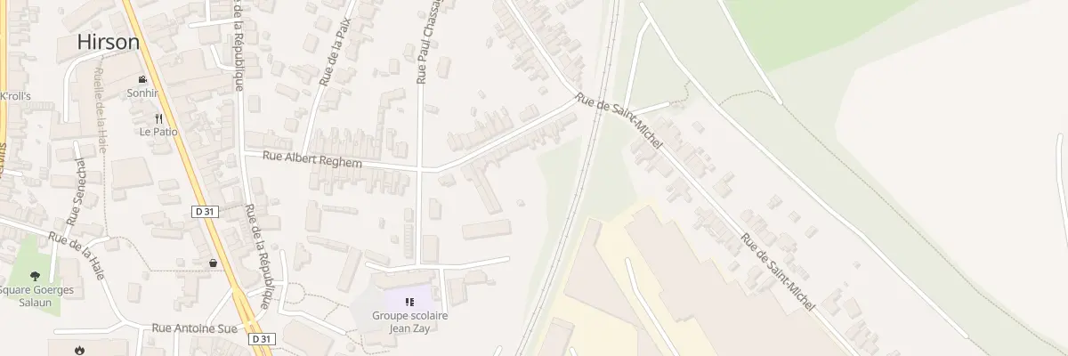 Plan du 68 Rue Albert Reghem à Hirson