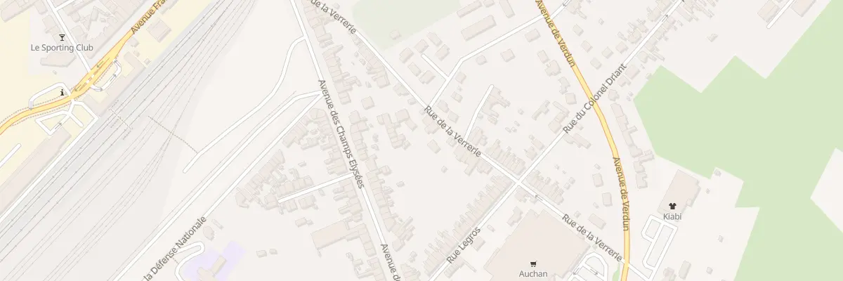 Plan du 36 Rue de la Verrerie à Hirson