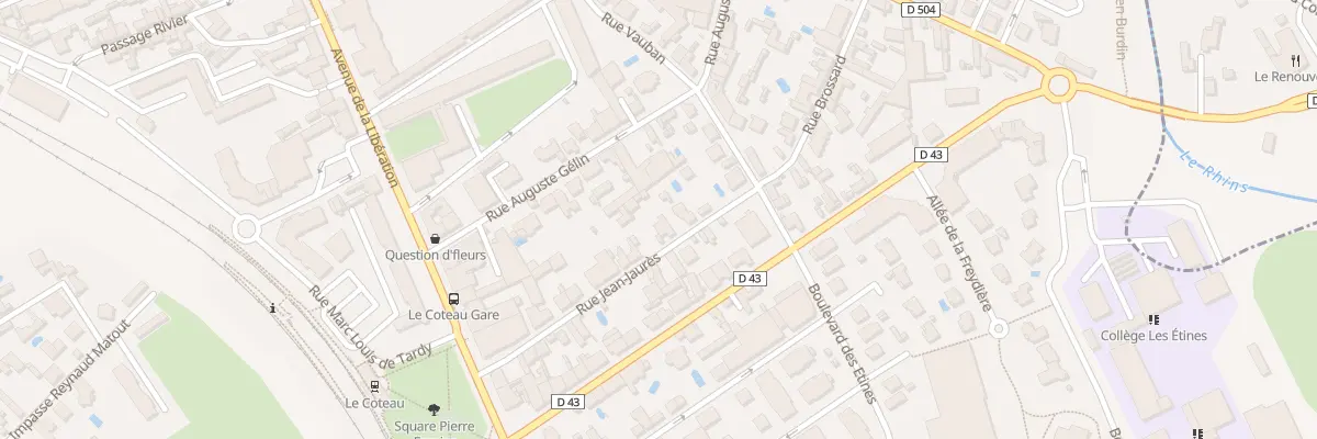 Plan du 19 Rue Jean Jaurès au Coteau