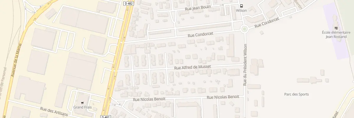 Plan du 13 Rue Alfred de Musset à Roanne
