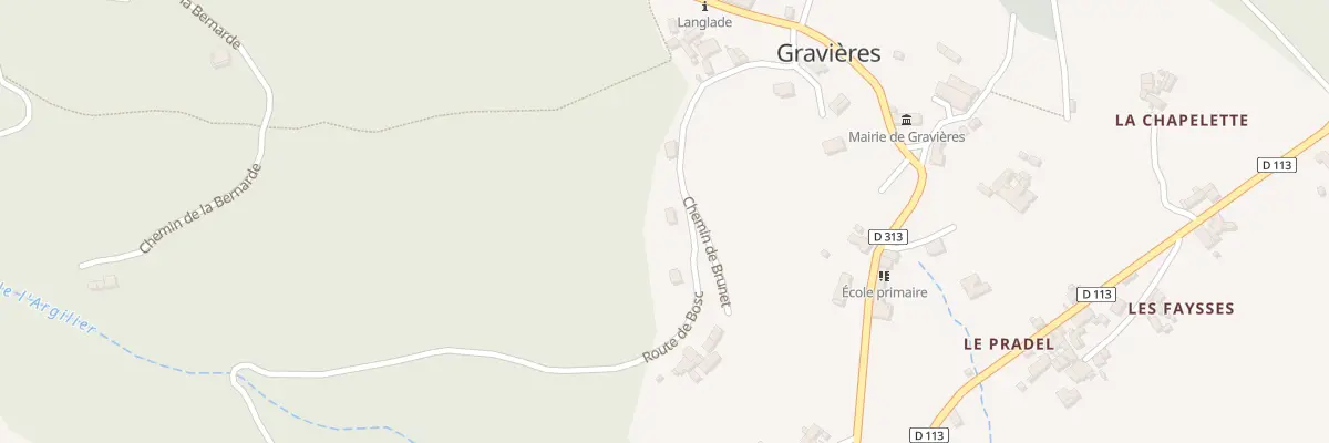 Plan du 236 Rte de Bosc à Gravières