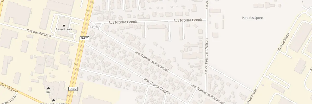 Plan du 38 Rue Francis de Pressensé à Roanne