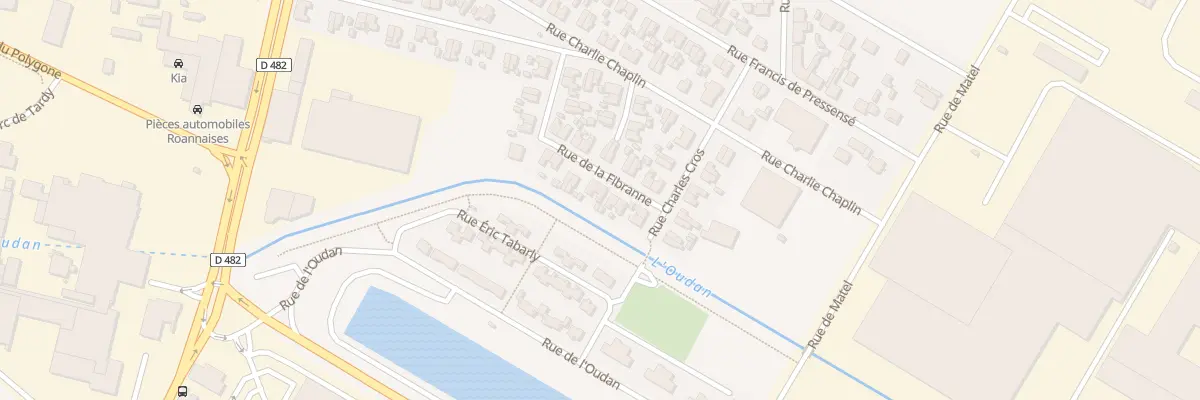 Plan du 12 Rue de la Fibranne à Roanne