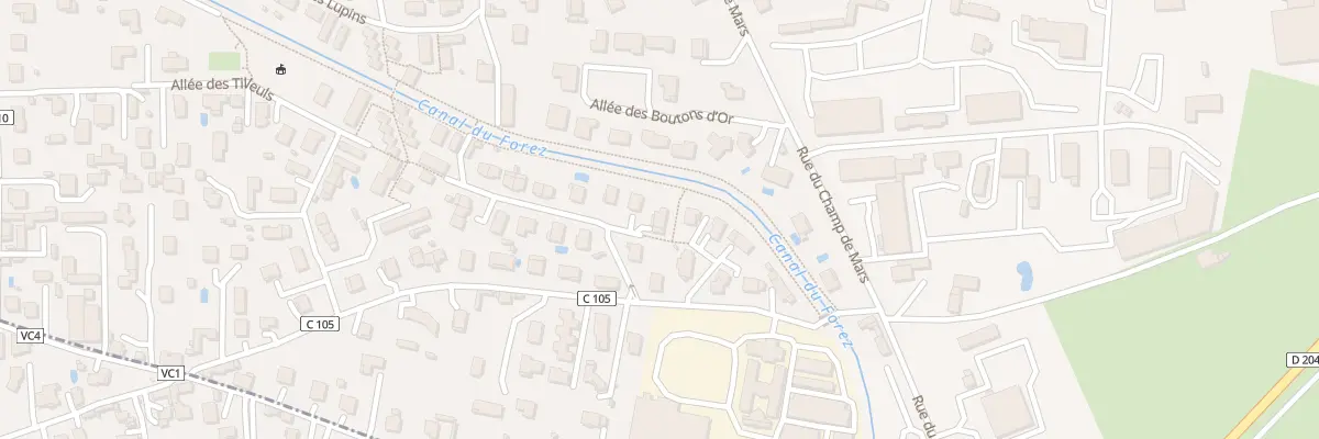 Plan du 4 All du Petit Pont à Savigneux