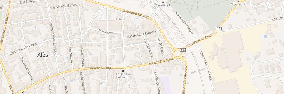 Plan du 12 Rue Paul Verlaine à Alès