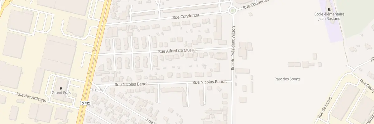 Plan du 24 Rue Alfred de Musset à Roanne