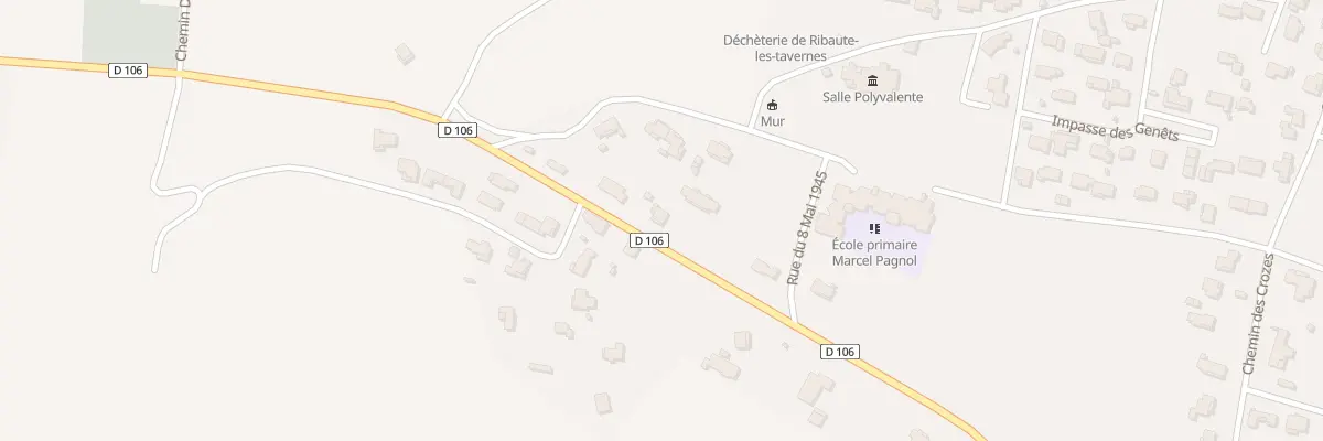 Plan du 687 Rte des Deux Villages à Ribaute-les-Tavernes