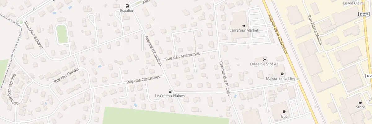 Plan du 3 Rue des Anémones au Coteau