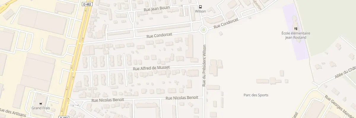 Plan du 31 Rue Alfred de Musset à Roanne