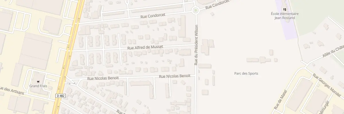 Plan du 32 Rue Alfred de Musset à Roanne