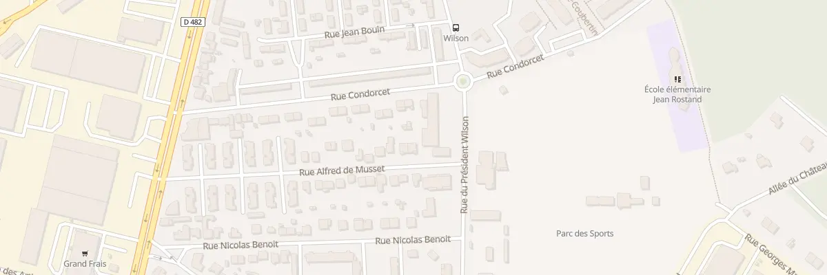 Plan du 33 Rue Alfred de Musset à Roanne