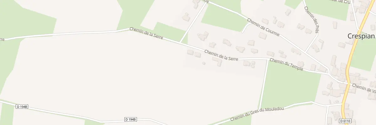 Plan du 5285 Che du Temple à Crespian