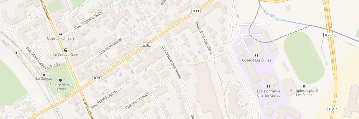 Plan du 5 Bd des Etines au Coteau