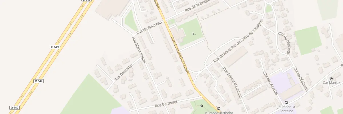 Plan du 604 Rue du Maréchal Leclerc à Jeumont