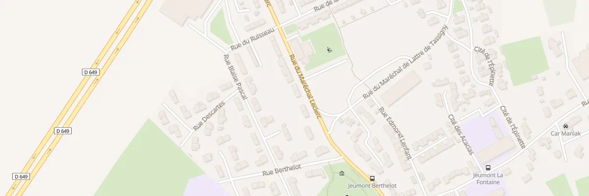 Plan du 592 Rue du Maréchal Leclerc à Jeumont