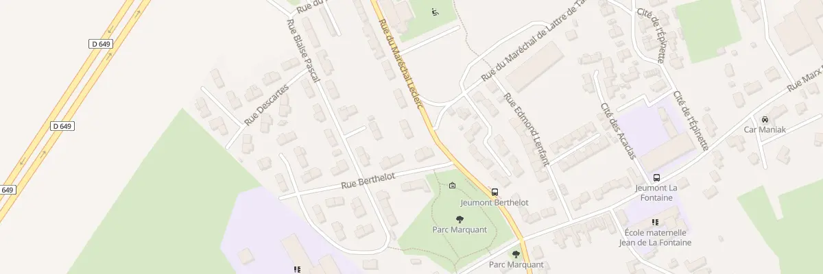 Plan du 522 Rue du Maréchal Leclerc à Jeumont