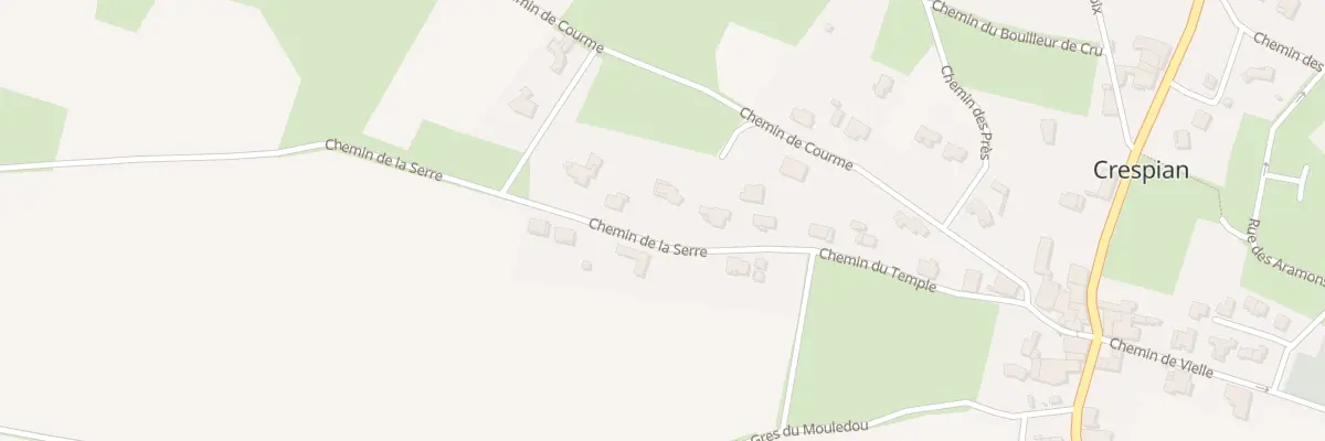 Plan du 278 Che du Temple à Crespian