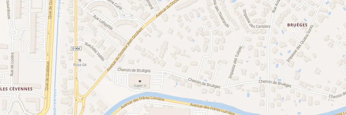 Plan du 157 Che de Bruèges à Alès