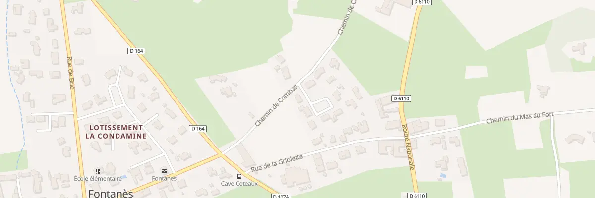 Plan du 168 Rte de Combas à Fontanès