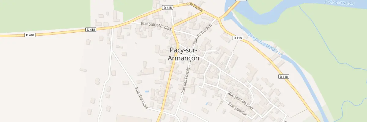 Plan du 1 Pl du Centre à Pacy-sur-Armançon
