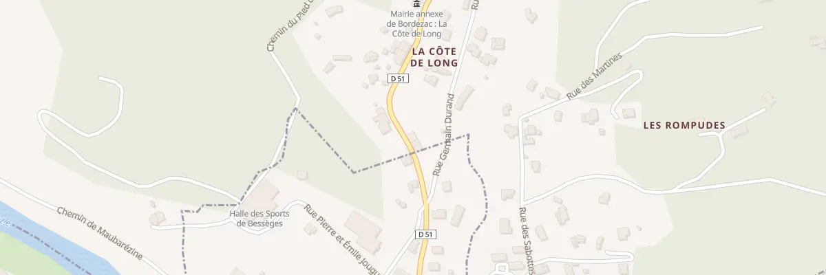 Plan du 5097 La Cote de Long à Bordezac