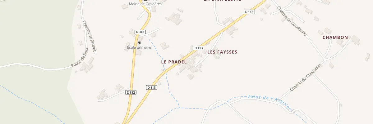 Plan du 2436 Rte du Pont de Gravières à Gravières
