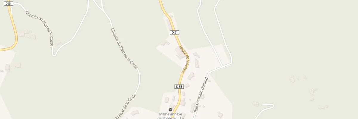 Plan du 5084 Pied de la Coste à Bordezac