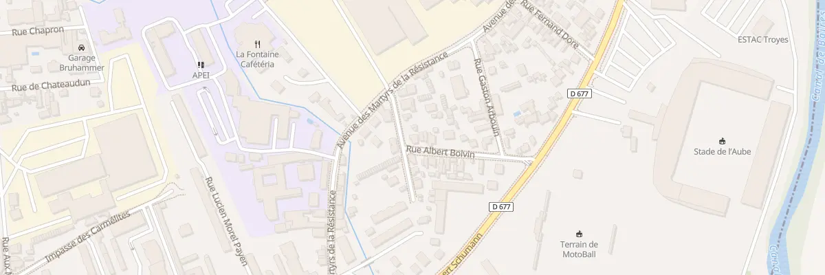 Plan du 7 Rue Louis Girardot à Troyes