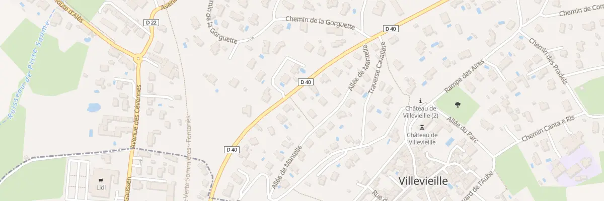 Plan du 190 Av du Mas de Guiraud à Villevieille