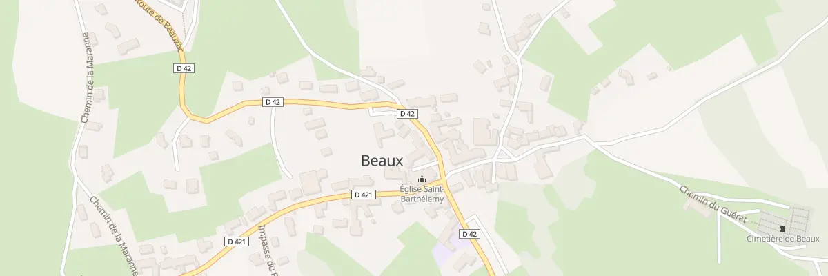 Plan du 45 Rte de Beauzac à Beaux