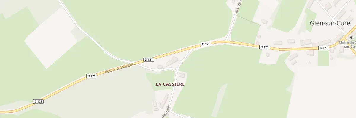 Plan du 63 La Cassiere à Gien-sur-Cure