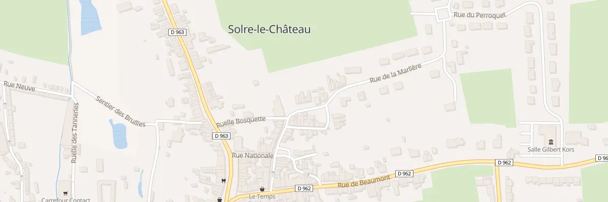 Plan du 22 Rue de la Marliere à Solre-le-Château