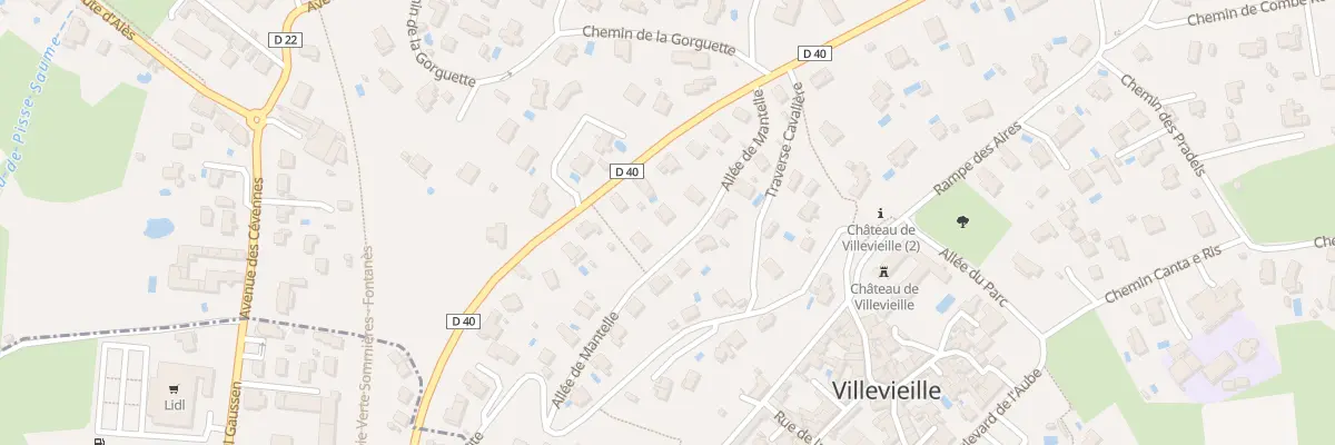 Plan du 8 All de Mantelle à Villevieille