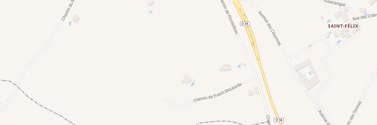 Plan du 154 Che De Puech Moutarde à Saint-Sériès
