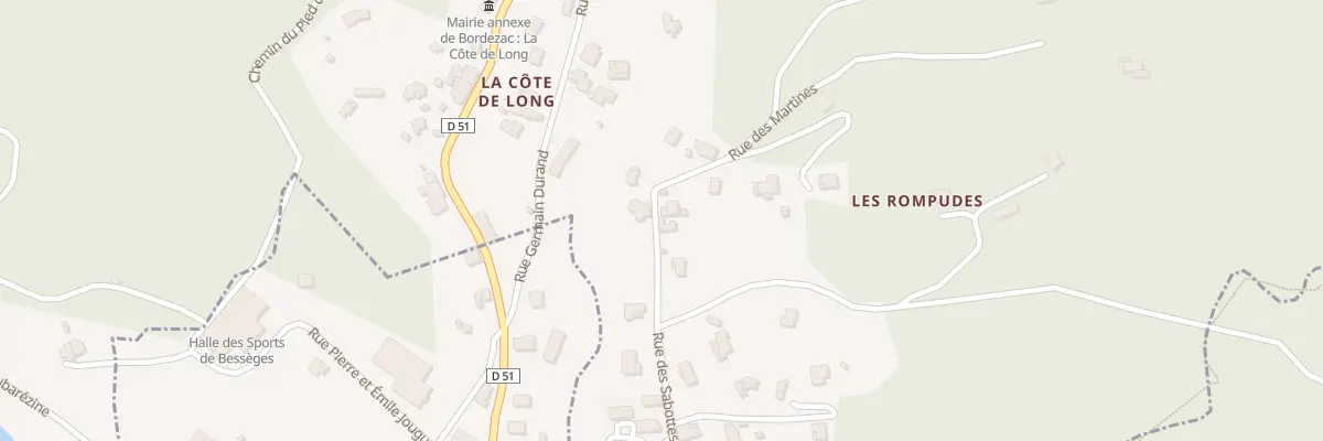 Plan du 5140 Les Martines à Bordezac