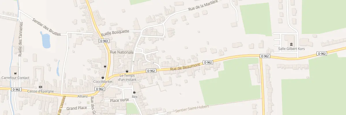 Plan du 36 Rue de Beaumont à Solre-le-Château
