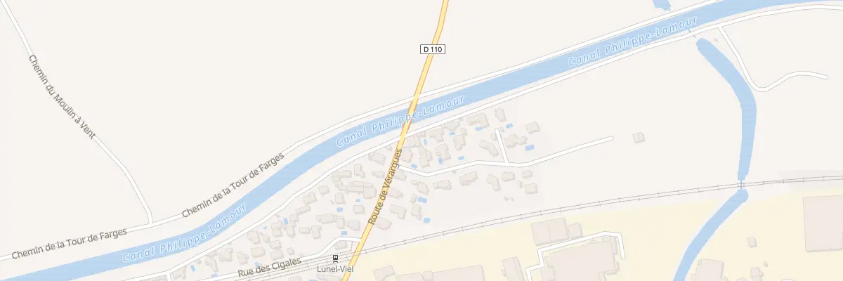 Plan du 156 Rte de Vérargues à Lunel-Viel