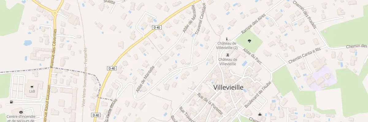 Plan du 164 Vte Vieille Route à Villevieille