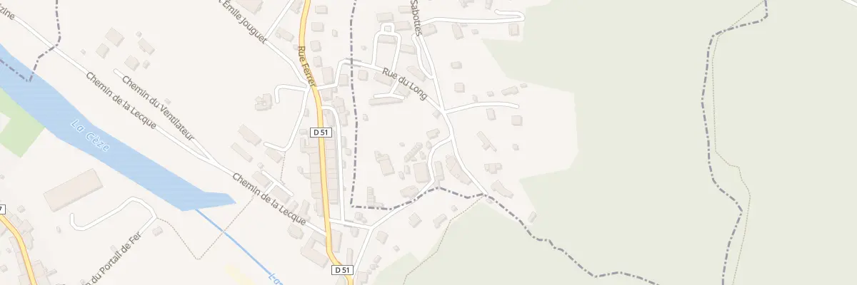 Plan du 5180 Les Sabottes à Bordezac