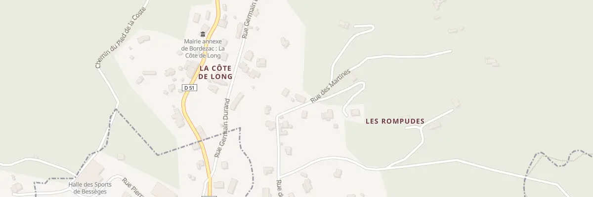 Plan du 5145 Les Martines à Bordezac