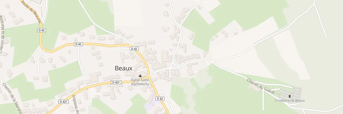 Plan du 5050 Le Bourg à Beaux