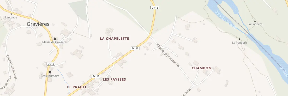 Plan du 881 Che du Coudoulas à Gravières