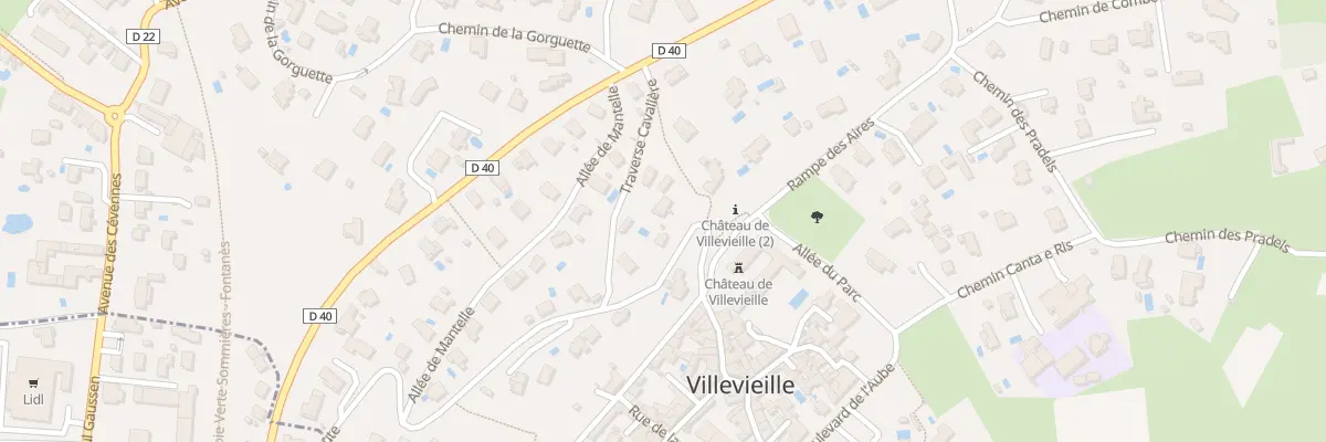 Plan du 100 Vte Vieille Route à Villevieille