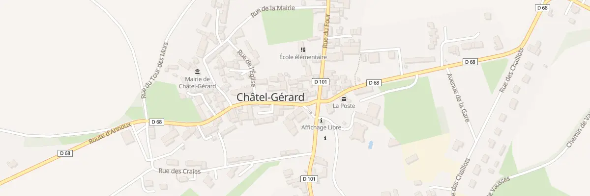 Plan du 2X Rue d’Annoux à Châtel-Gérard
