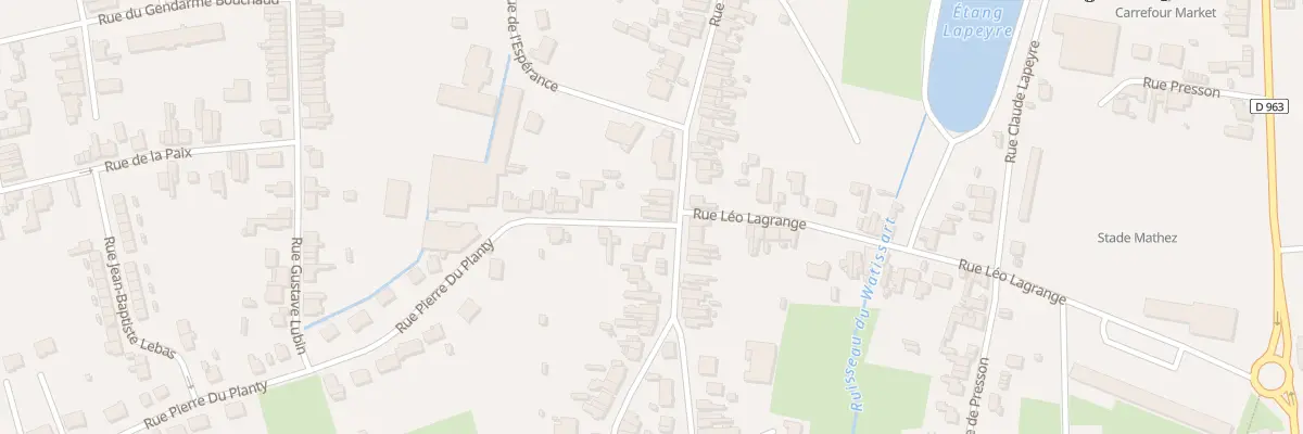 Plan du 347 Rue Gambetta à Jeumont