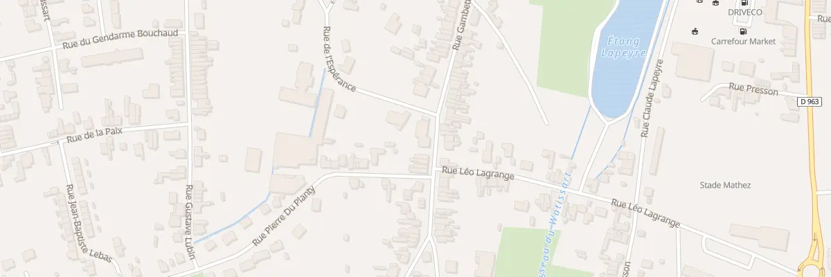 Plan du 301 Rue Gambetta à Jeumont