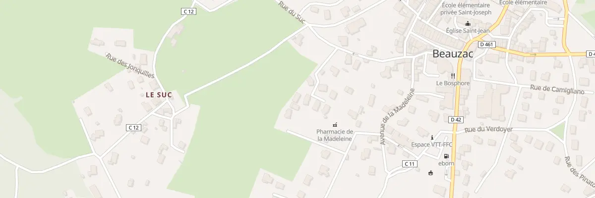Plan du 27 Rue de la Grande Fontaine à Beauzac