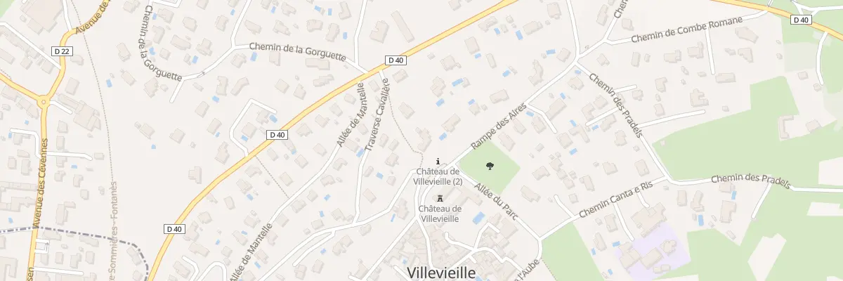 Plan du 26 Vte Vieille Route à Villevieille