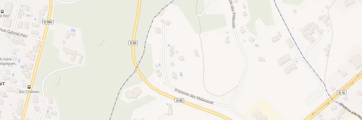 Plan du 284 Imp de Malaussel à Alès