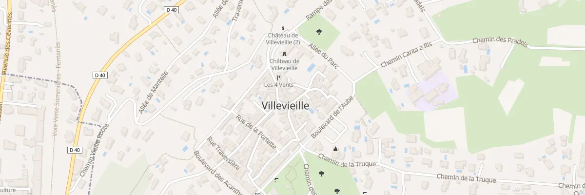 Plan du 8 Rue du Piot à Villevieille